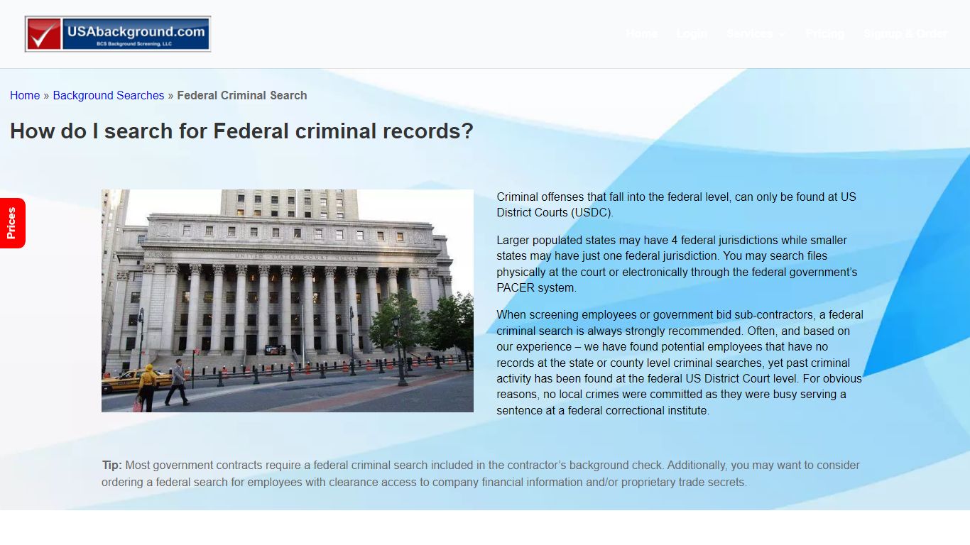 Federal Criminal Records Search - US District Courts (USDC)